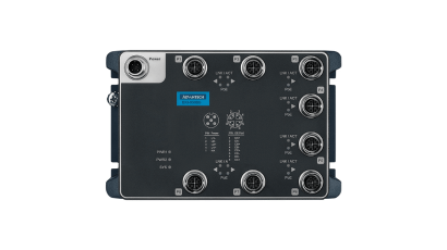 EN 50155 M12 8GE PoE Unmanaged Switch, 24~110VDC
